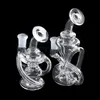 New Recycler Glass Water Pipes Two Styles Clear Thick Glass Dab Rigs Water Bongs Beaker Bong Heady Oil Rigs For Dab Smoking Tobacco