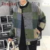 Zongke Woolen Plak Bomber Jacket 남성 패션 힙합 Streetwear Winter Jacket 남성 코트 남성 자켓 코트 5XL Sping 201118