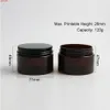 24 x 120g Vide Amber Pet Cosmétic Cream Crème Crème Pot Jars avec couvercles de repas Plaquettes PVC 4oz 120CCHIGHILE