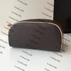 Neuer Reisen -Toilettenbeutel 28 cm Doppel Reißverschlussbeutel Schutz Make -up -Taschen Clutch Frauen echte Leder wasserdichte Kosmetikbeutel 475167Q