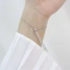 Ruifan Fashion Box Chain Bowknot 100% 925 Bracelet en argent sterling dames bracelets de zircon cube