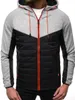 New Casual Hoody Spliced Jacket Uomo Felpe con cappuccio Felpe Fashion Coat Cardigan con cappuccio Plus Fleece Clothes T200106