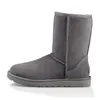 Botas wgg australianas australianas para mulheres preto inverno gravata borboleta pele de neve peludo bota de cowboy tornozelo tornozelo joelho mini bailey