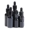 5ML-50ML Reagens Eye Droper Bottle Black Glass Aromaterapi Liquid Pipette Essential Oil Refillerbara Flaskor