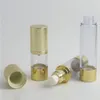 200 x 15ml 30ml 50ml Gold High-grade Refillable Bottles Portable Airless Pump Dispenser Bottle For Travel Lotion