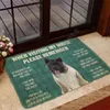 Rlepease onthoud Golden Retriever Deurmat 3D Gedrukt Mijn hond Non Slip Deurvloer Matten Decor Porch 220301