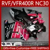 Kit carrosserie pour HONDA RVF400R VFR400 R NC30 V4 VFR400R 89-93 79No.59 RVF VFR 400 RVF400 Castrol rouge R 400RR 89 90 91 92 93 VFR400RR VFR 400R 1989 1990 1991 1992 1993 Juste ing