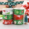 12 style 2.5cm Christmas decorations festive supplies ribbons Christmas Ribbon Christmas tree fawn snowflake ribbon DHL Shipping