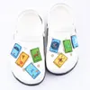 PVC Custom Shoes Rectangle Charms Decorations for Shoe Bands Party Gifts