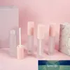 1 Stück rosa Lipgloss-Röhre, leere Kunststoff-Lippenbalsam-Flasche mit klarem Körper, kleine Lippenstift-Proben, ABS-Fläschchen, Kosmetikbehälter, rund