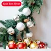 6 pcs 8cm Natal grande árvore decorações bolas bauble xmas festa pendurado esfera transparente ornamentos decoração de Natal Nova lágrima 20118