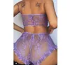 Femme sexy lingerie en dentelle top soutien-gorge dames tong sous-vêtements sets de nuit de nuit en dentelle sexy