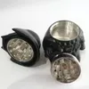 Grinder per erbe in lega di zinco nero da 90 mm di altezza 36 mm di diametro 3 parti per olio Dab Rigs Accessori per fumatori GR194