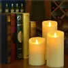 3pcsset Luminara Ivory LED Candles Flameless Real Wax Moving Wick Battery operated LED Candle Lamp for Wedding Christmas Decor4028727