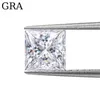 Real Precious Stone Moissanite Gemstones Princess Cut 1CT-5CT Lab Grown Diamonds Test Positiva Certifierade lösa pärlor för smycken