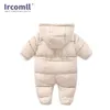 Ircomll pasgeboren baby jongen meisje winter rompertjes peuter baby lange mouw jumpsuit katoen baby kostuum kruipen kinderen kleding kosten LJ201023