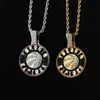 Heißer Verkauf 18K vergoldet Iced Out Basketball Team Anhänger Halskette Gold Silber vergoldet Herren Hip Hop Schmuck Geschenk