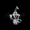 Beracky Clear Recycler Glass Water Bongs Two Styles Thick Glass Dab Rigs Water Pipes Beaker Bong Heady Oil Rigs For Dab Smoking