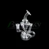 Beracky New Clear Recycler Glass Water Pipes Two Styles Thick Glass Dab Rigs Water Bongs Beaker Bong Heady Oil Rigs For Dab Smoking