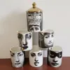 Moda decoração para casa candelabros castiçal jewerlly maquiagem armazenamento jar recipiente de cerâmica artesanato decoração para casa caneta titular231k2225302