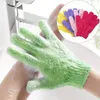 Badskrubber Peeling Exfoliating Mitt Glove Scrub Gloves Resistance kroppsmassage svamp tvätt hud fuktgivande spa skum FY7324 GG0804