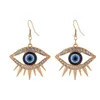 Nieuwe Luxe Rhinestone Evil Eye Verklaring Drop Oorbellen 2020 voor Dames Punk Vintage Kwastje Dangle Hanging Earring Sieraden Geschenken G220312