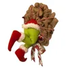How The Grinch Stole Burlap Wreath Christmas Garland Decorations Super Cute and Lovely Great Gifts for Friends TB Sale 201204
