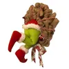 Grinch Burlap Çelenk Noel Garland Süslemeleri Stole Süper Sevimli ve Güzel Arkadaşlar için Güzel Ve Güzel Harika Hediyeler TB Sale 201204