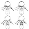 Portable Bottle Opener Keychain Pendant Hammer Wrench Tool Metal Key Chain Father's Day Gift