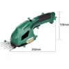 Allsome 2 i 1 Electric Trimmer 7.2V Litium-jon Cordless Hedge Trimmer Laddningsbart ogräsande skjuvhushållskärmsklippare T200115