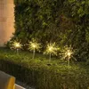 Solar Powered LED Fairy Lights Flash Fireworks Paardebloem Lamp Bruiloft Kerstfeest Outdoor Tuin Landschap Gazon Decoratie Y200903