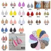 PU-Leder-Glitter-Ohrringe arbeiten Sparkly Sequin Ohrringe baumeln Teardrop-Anhänger Ohrringe für Frauen Geburtstags-Geschenke 24 Farbe RRA3685