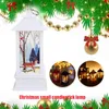 Regalo di Natale in legno Appeso Lampione Fiamma Luce Decorazione domestica Natale Candelabro creativo Candela per feste di Babbo Natale