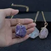 Irregular Natural stone necklace Crystal Wire amethyst Quartz Agate Gemstone pendant women necklaces fashion jewelry will and