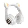 B39 sem fio gato orelha fone de ouvido bluetooth fones sobre orelha com controle volume luz led para crianças039s holiday2938831