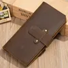 Кошельки Man Long Wallet Cowhide Мужчины сцепляются на подлинные кожа