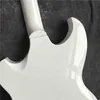 Guitarra elétrica grande personalizada em branco e colorido círculo listrado novo 2021 estilo com hardware de ouro