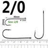 Bimoo 500PCS Aberdeen Long Shank Fish Hook Saltwater Fresh Water Hooks Sabiki Rig Streamer Fly Hook Size 10 4 2 2/0 Wholesale 220120