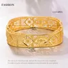 Bangle 24k Dubai 4Pcs lot Gold Color Bangles For Women Bride Wedding Ethiopian Bracelet Africa Arab Jewelry Charm Bresslate1330s