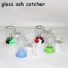 narguilés 14mm mâle verre cendrier avec couleurs récipient en silicone droit silicone bong eau bongs plate-forme pétrolière pour fumer des pipes