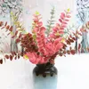 Decorative Flowers & Wreaths 10Pcs Fake Single Stem Money Leaf 33.46" Length Simulation 3D Printing Eucalyptus For Home Artificial Plan