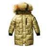 2020 nouvelles filles longue veste rembourrée enfants manteau d'hiver enfants vêtements chauds épaississement à capuche vers le bas manteaux pour adolescents Outwear -30 LJ201017