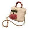 Niche Design Cherry Girl Plush Handbag Women's 2021 New Autumn and Winter Single Shoulder Messenger Bag