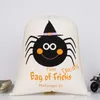 Hoge Kwaliteit Halloween Canvas Draagbare Winkelen Tas Aangepaste Grote Capaciteit Festival Pompoen Snoep Opslag Gift Handtas WDH0092