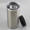 12oz Can Cooler with two lids Stainless Steel Tumbler Can Insulator Vacuum Insulated Bottle Cold Insulation Can4655971