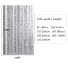 Plastic PVC 3d Waterproof Shower Curtain Transparent White Clear Bathroom Anti Mildew Translucent Bath Curtain With 12 PCS Hooks L2709267