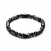 Natural Stone Magnetic Hematite Bracelet for Men Women Strand Bracelets Healthy Energy Balance Healing Bangles