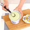 Roestvrijstalen fruitgereedschap Dubbele-end Watermeloen Scoop Baller Ice Cream Dessert Sorbet Lepel Keuken Tool 18cm