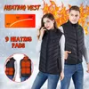 FreeShippingElectric Heated Vests Jacket Men And Women Winter Outdoor Camping Hiking Fishing Warm Clothing USB Thermal Heating Tactical Vest