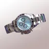 Dropshipping 40mm relógios masculinos vidro de safira aço inoxidável movimento automático mecânico céu azul dial super luminoso relógio de pulso à prova d'água